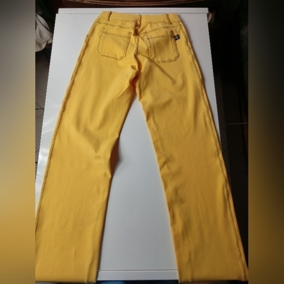 Square Fit - Womans Juniors Workout Yoga Yellow Leggings Small Excellent Cond - Picture 4 of 6